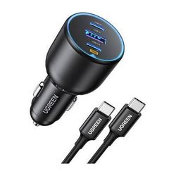 UGREEN 130W 3-Port USB Car Charger with USB-C Cable 90889