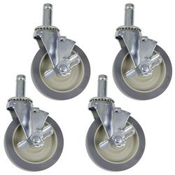 StoreIt SI-CS-5-NM 5" Stem Caster Set w/ Brakes