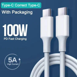 Câble de données USB Type C vers Type C chargeur rapide fil pour Macbook iPhone 15 Pro Max