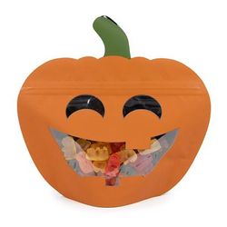 Jack-o-Lantern Shaped Pouch 7 3/4" x 3" x 7 1/2" 100