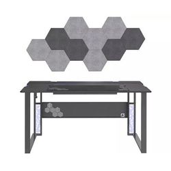 Office Depot RS Gaming Mergence 60inW RGB Gaming Desk With 10 Acoustic Panels, Black