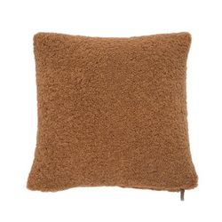 Teddy Sherpalux Plush Solid Square Pillow by Evergrace Home in Glazed Ginger