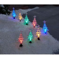 Color-Changing Pathway Lights, Set of 8 by BrylaneHome in Christmas Tree