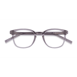 Unisex s round Clear Gray Plastic Prescription eyeglasses - Eyebuydirect s Hullabaloo