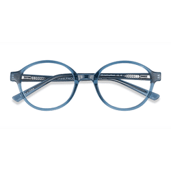 Unisex s round Clear Blue Plastic Prescription eyeglasses - Eyebuydirect s Jabberwocky