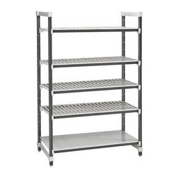 Cambro EXU216084VS5480 Camshelving Elements XTRA Add-On Vented/Solid Shelving Unit - 5 Shelves, 60"L x 21"W x 84"H