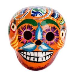 'Hand-Painted Ceramic Figurine from Guatemala'