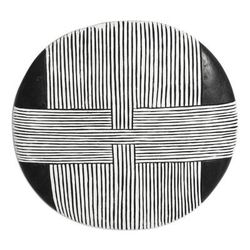 Bamun Guard,'Hand-Carved African Wood Mask in Black and White Tones'
