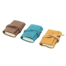 Little Memories,'Set of Three Handcrafted Colorful Leather Mini Journals'