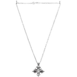 Stylish Fleur de Lis,'Fleur de Lis Themed Men's Sterling Silver Pendant Necklace'