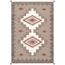 Canvello Tuscany Reversible Wool Ivory Area Rug- 4'11'' X 7'3'' - 4'11'' X 7' 3''