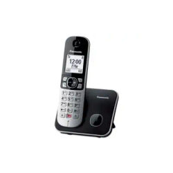 Panasonic KX-TG6851JTB Téléphone DECT Identification de l'appelant Noir, Gris