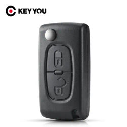 KEYYOU 2 Button Flip Folding Remote Car Key Shell Case For Citroen C2 C3 C4 C5 C6 C8 Xsara Picasso CE0536