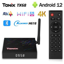 Tanix TX68 TV Box Android12 Allwinner H618 2GB/4GB RAM 16GB 32GB/64GB BT AVI 3D 2.4G&5G Wifi 4K HDR Media Player Set Top Box
