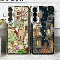 Case For Samsung Galaxy S24 S20 S21 S22 S23 Plus FE Ultra Soft Cover Cute Little Ghost