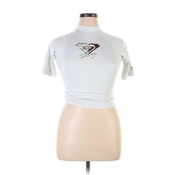 Roxy Rash Guard: White Swimwear - Women's Size 14