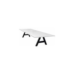 10' Rectangular Conference Table with Metal A-Frame Base