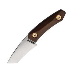 WOOX Bad Boy Fixed Blade Knife 2.75in D2 Steel Drop Point Blade American Walnut w/brass hardware Handle WXK03001