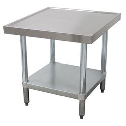 Advance Tabco AG-MT-300 30" Mixer Table w/ Galvanized Undershelf Base & Marine Edge, 30"D, Stainless Steel Top