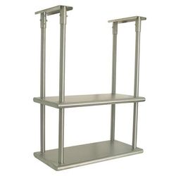 Advance Tabco DCM-18-48 48" Solid Ceiling Mounted Shelving, Double Deck, 48" x 18", Stainless Steel