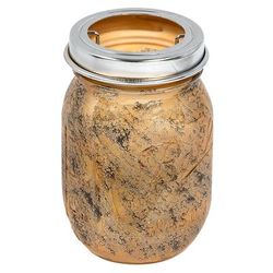 Hollowick 1610AG Firefly Tealight Candle Holder w/ Hanging Cradle - 5 1/4" x 3", Antique Gold, Multi-Colored