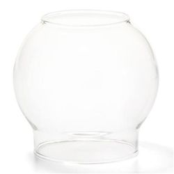 Hollowick 35C Fitter Globe for 3" Fitter Base, 3 3/8 x 3 1/8", Glass, Clear Bubble