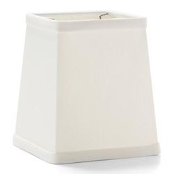 Hollowick 393I Tapered Candlestick Shade w/ Square Shape, 4 3/4 x 4 1/4", Fabric, Ivory