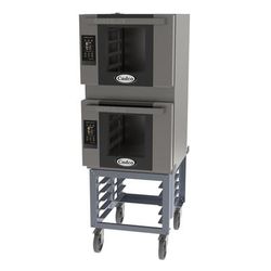 Cadco BLS-4HTD-2 Double Half Size Electric Commercial Convection Oven - 7.6kW, 208-240v/1ph, Stainless Steel