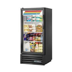 True GDM-10-HC~TSL01 BLK LH 24 7/8" GDM Series 1 Section Glass Door Merchandiser - 1 Left Hinge Door, Black, 115v | True Refrigeration