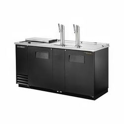 True TDD-3CT-HC 69" Kegerator Commercial Beer Dispenser w/ 3 Keg Capacity - 3 Columns, Black, 115v | True Refrigeration