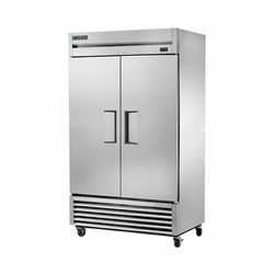 True TS-43-HC 47" 2 Section Reach In Refrigerator, (2) Left Hinge Solid Doors, 115v, 43 Cu. Ft, Silver | True Refrigeration
