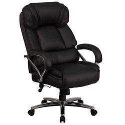 Flash Furniture GO-2222-GG Swivel Big & Tall Office Chair w/ High Back - Black LeatherSoft Upholstery