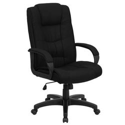 Flash Furniture GO-5301B-BK-GG Swivel Office Chair w/ High Back - Black Fabric Upholstery