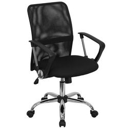 Flash Furniture GO-6057-GG Swivel Office Chair w/ Mid Back - Black Mesh Back & Seat