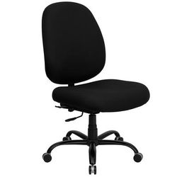 Flash Furniture WL-715MG-BK-GG Swivel Big & Tall Office Chair w/ High Back - Black Fabric Upholstery
