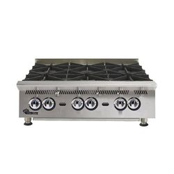 Star 806HA 36" Gas Hotplate w/ (6) Burners & Manual Controls, Stainless Steel, Gas Type: Convertible