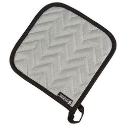 San Jamar 802SPH Pot Holder, 7 x 7", Protects to 250 degrees w/Intermittent Use, Silver, 1 Dozen