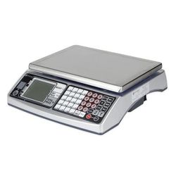 San Jamar SCDG30LFT Price Computing Scale w/ Stainless Steel Platform - Plastic Body, Silver, Rechargeable Battery, 40 Programmable Prices