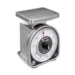 San Jamar SCMDL5 Escali 5 lb Mechanical Dial Scale - 4 5/8" x 6", Stainless Steel