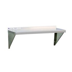 New Age 1125 Solid Wall Mounted Shelf, 36"W x 12"D, Aluminum