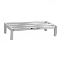 New Age 2004 36" Stationary Dunnage Rack w/ 3000 lb Capacity, Aluminum, All-Welded Aluminum, 3, 000-lb. Capacity, Silver