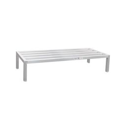 New Age 2009 48" Stationary Dunnage Rack w/ 2500 lb Capacity, Aluminum, 2, 500-lb. Capacity, All-Welded Aluminum, Silver