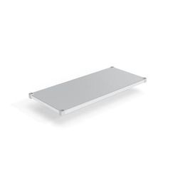 New Age 2454SB Aluminum Solid Shelf - 54"W x 24"D, Silver