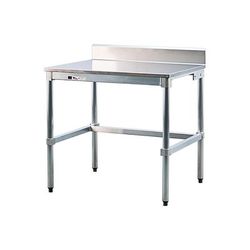New Age 24SSB48KD 48" 16 ga Work Table w/ 304 Series Stainless Steel Top, 6" Backsplash