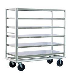 New Age 98183 Queen Mary Cart - 6 Levels, 3000 lb. Capacity, Stainless Steel, Marine Edges, Stainless Steel Shelves