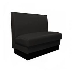 Vitro MD-3000-DBL BLK Double Restaurant Booth - 3 Panels, Fully Upholstered, 36" x 44", Black
