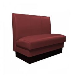 Vitro MD-3000-SGL CBRY Single Restaurant Booth - 3 Panels, Fully Upholstered, 36" x 44", Cranberry