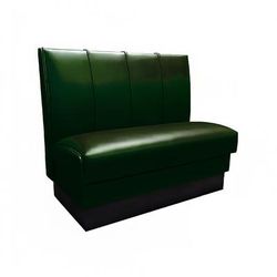 Vitro MD-4000-SGL DKGR Single Restaurant Booth - 4 Panels, Fully Upholstered, 36" x 44", Dark Green