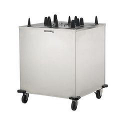 Lakeside 6405 32" Heated Mobile Dish Dispenser w/ (4) Columns - Stainless, 120v, Silver