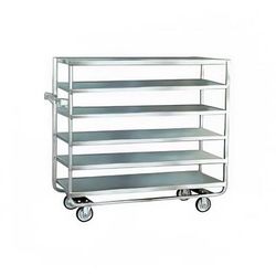 Lakeside 763 Queen Mary Cart - 6 Levels, 700 lb. Capacity, Stainless Steel, Raised Edges, 700 lb Capacity, Stainless Steel w/ Raised Edges